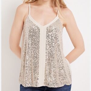 Maurices Tan Sequined Tank Top